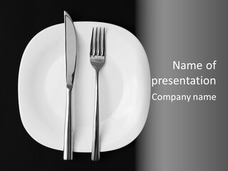 Knife Modern Dinner PowerPoint Template