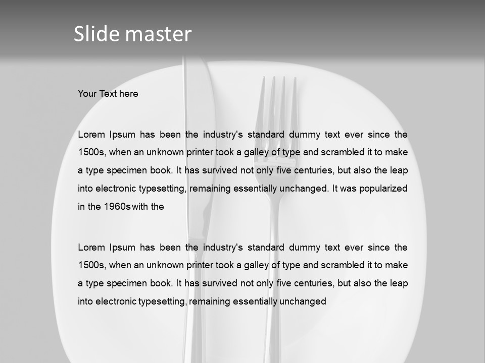 Knife Modern Dinner PowerPoint Template