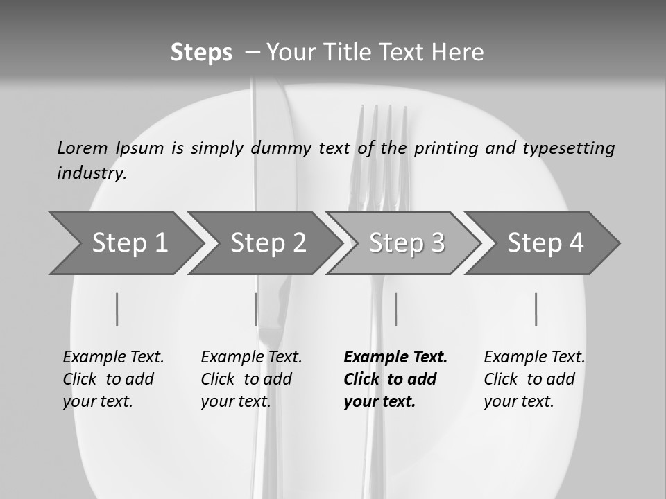Knife Modern Dinner PowerPoint Template