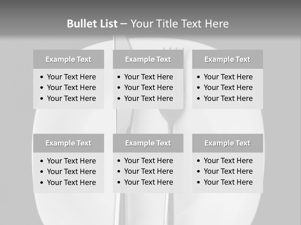 Knife Modern Dinner PowerPoint Template