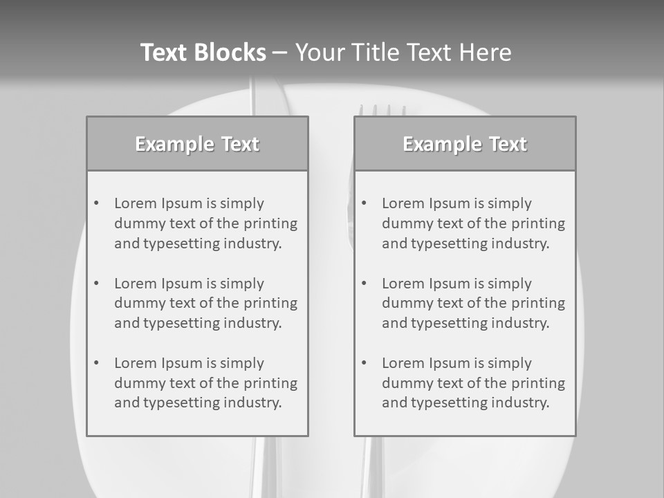 Knife Modern Dinner PowerPoint Template