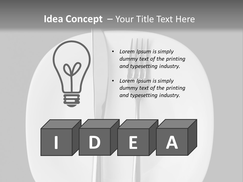 Knife Modern Dinner PowerPoint Template