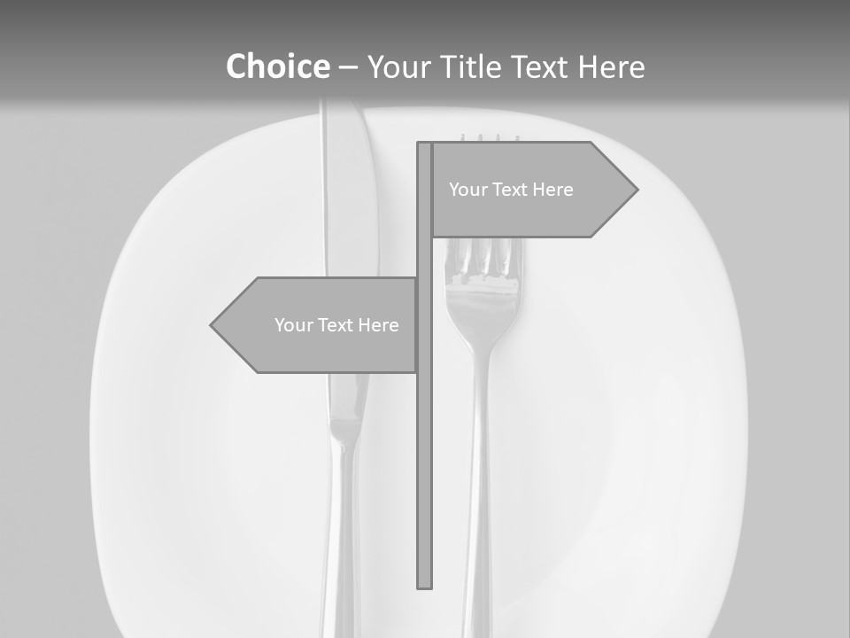 Knife Modern Dinner PowerPoint Template