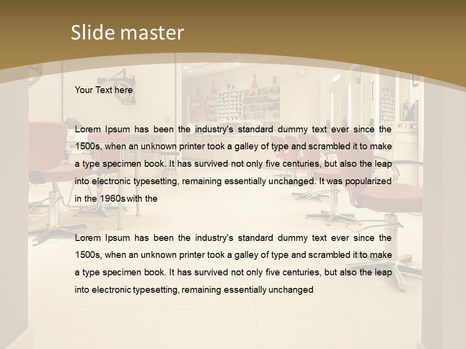 Interior Hairdressing Empty PowerPoint Template