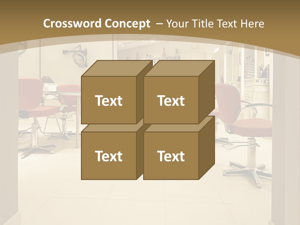 Interior Hairdressing Empty PowerPoint Template