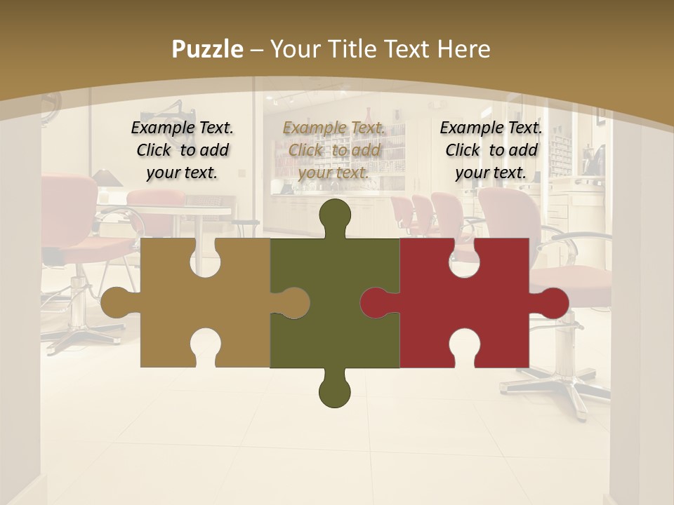 Interior Hairdressing Empty PowerPoint Template