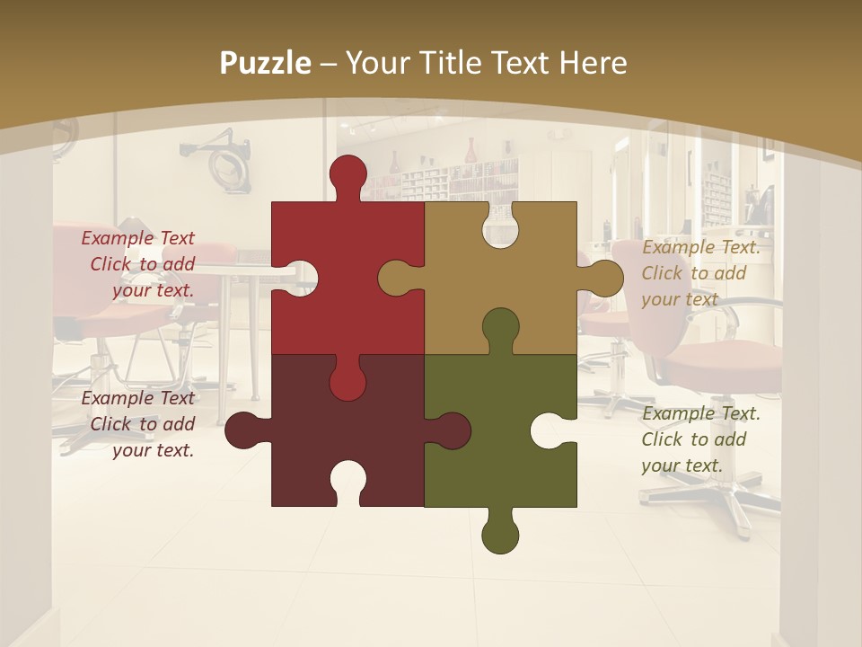 Interior Hairdressing Empty PowerPoint Template