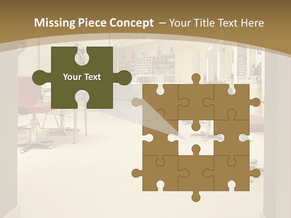 Interior Hairdressing Empty PowerPoint Template