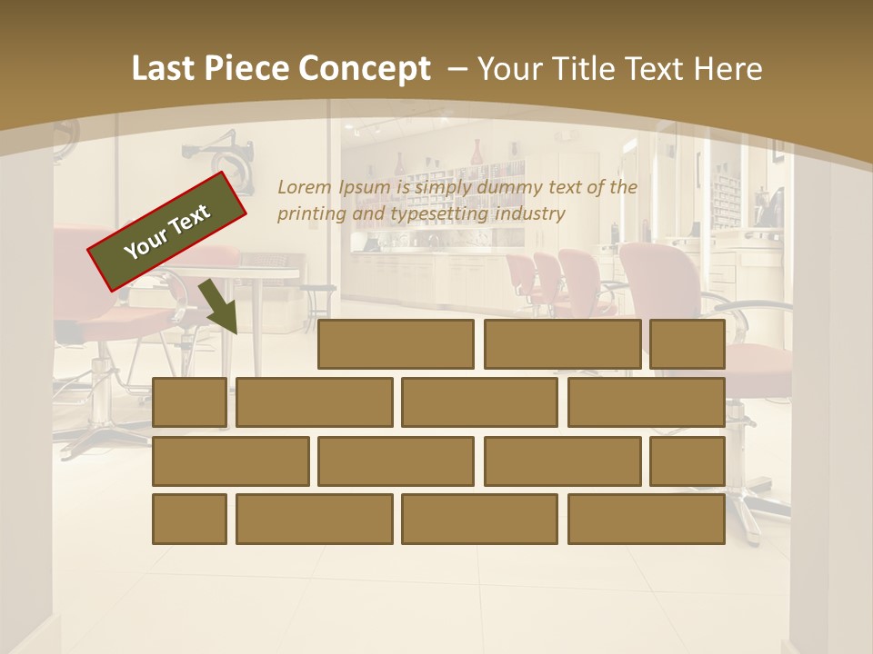 Interior Hairdressing Empty PowerPoint Template