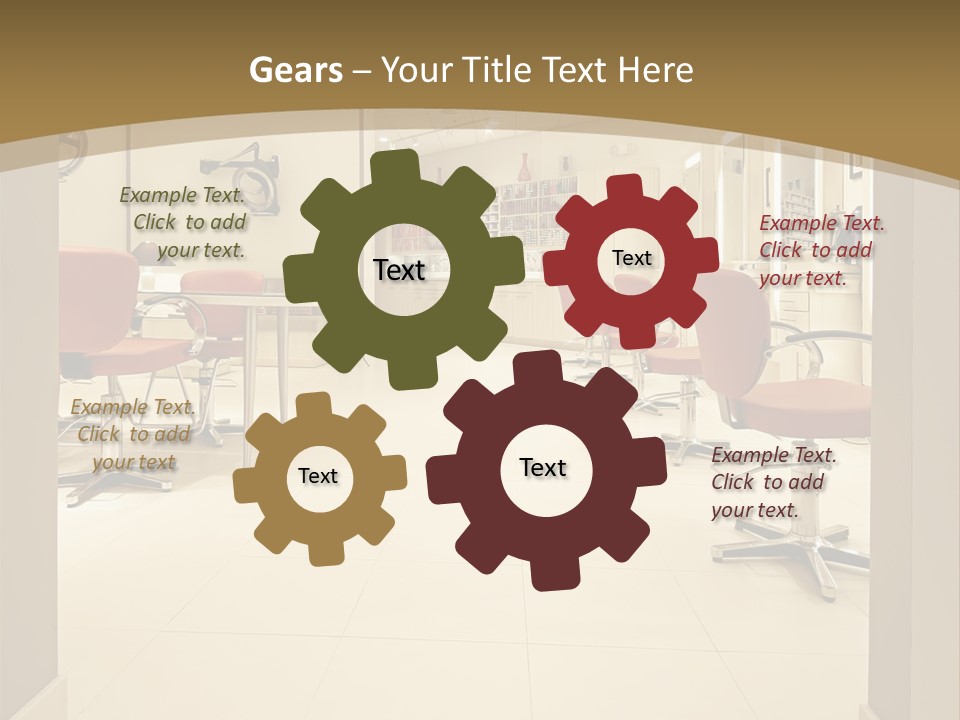 Interior Hairdressing Empty PowerPoint Template