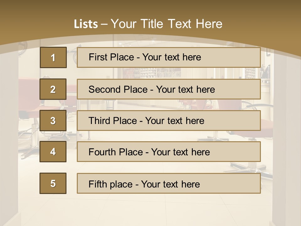 Interior Hairdressing Empty PowerPoint Template