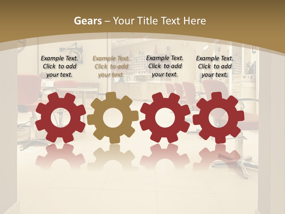 Interior Hairdressing Empty PowerPoint Template