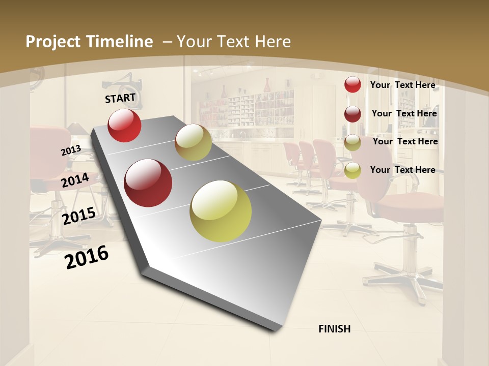 Interior Hairdressing Empty PowerPoint Template