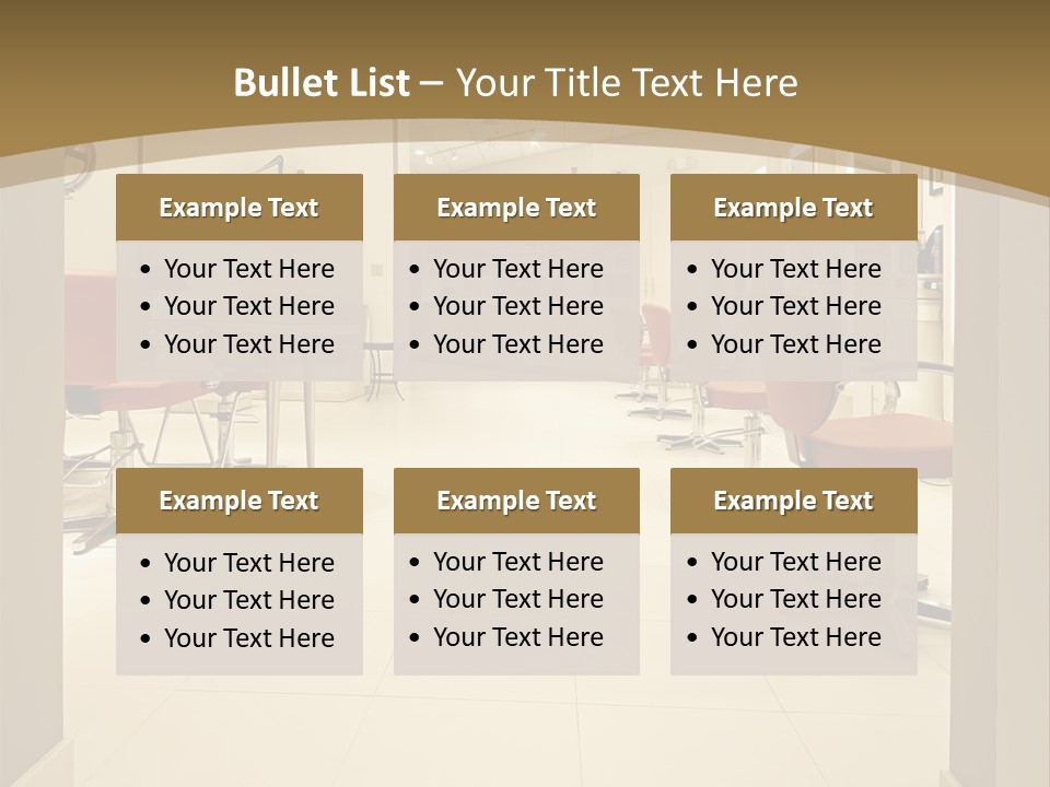 Interior Hairdressing Empty PowerPoint Template