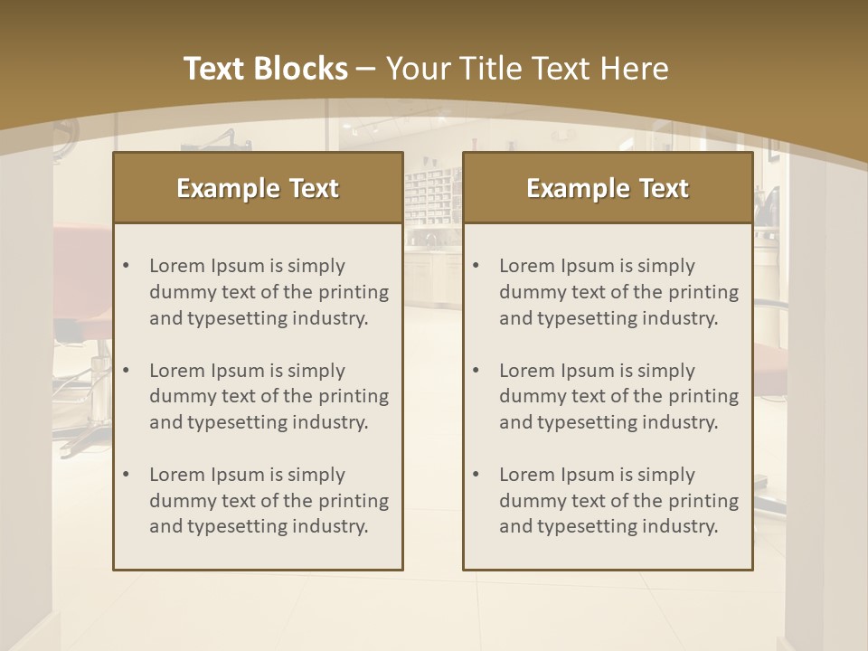 Interior Hairdressing Empty PowerPoint Template