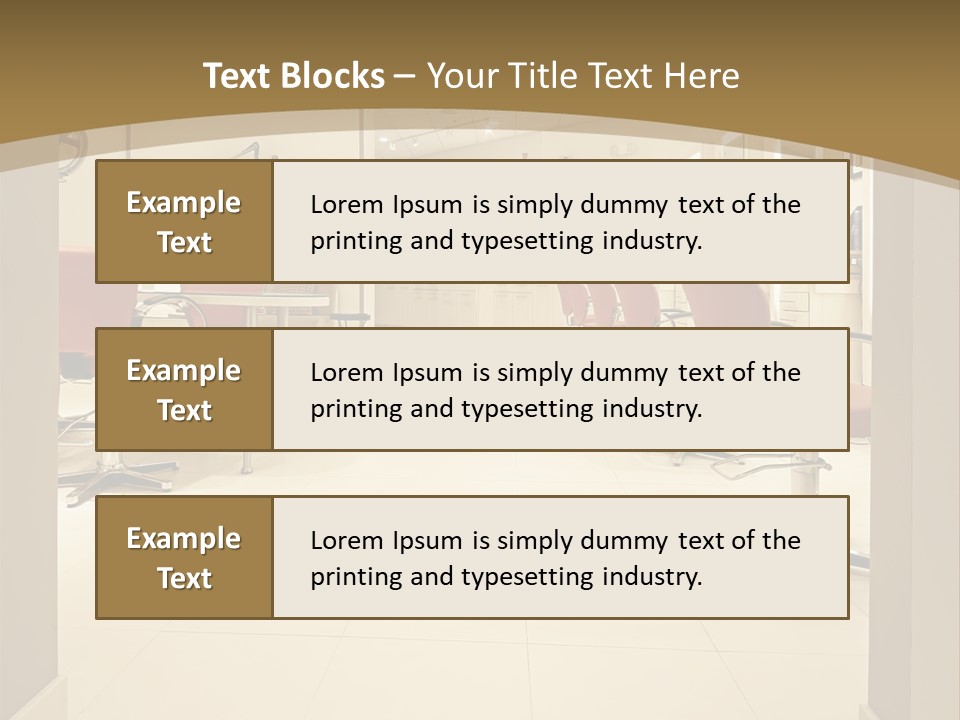 Interior Hairdressing Empty PowerPoint Template