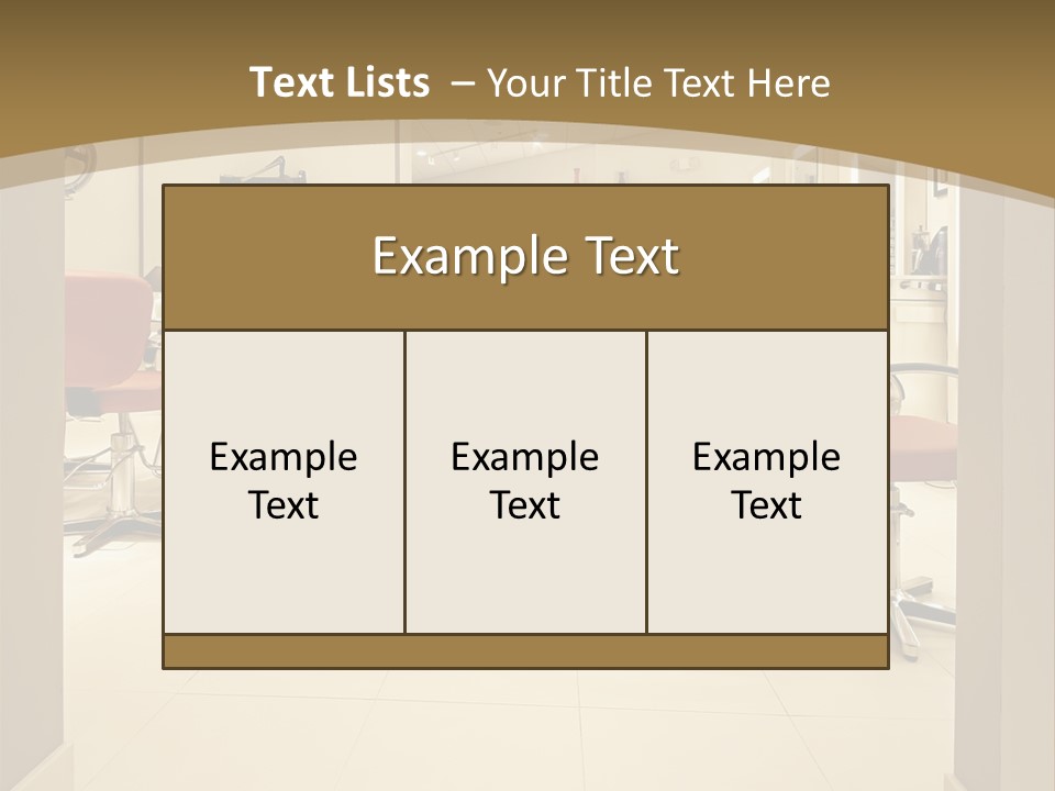 Interior Hairdressing Empty PowerPoint Template