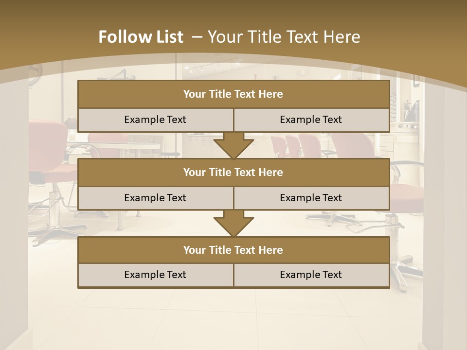 Interior Hairdressing Empty PowerPoint Template