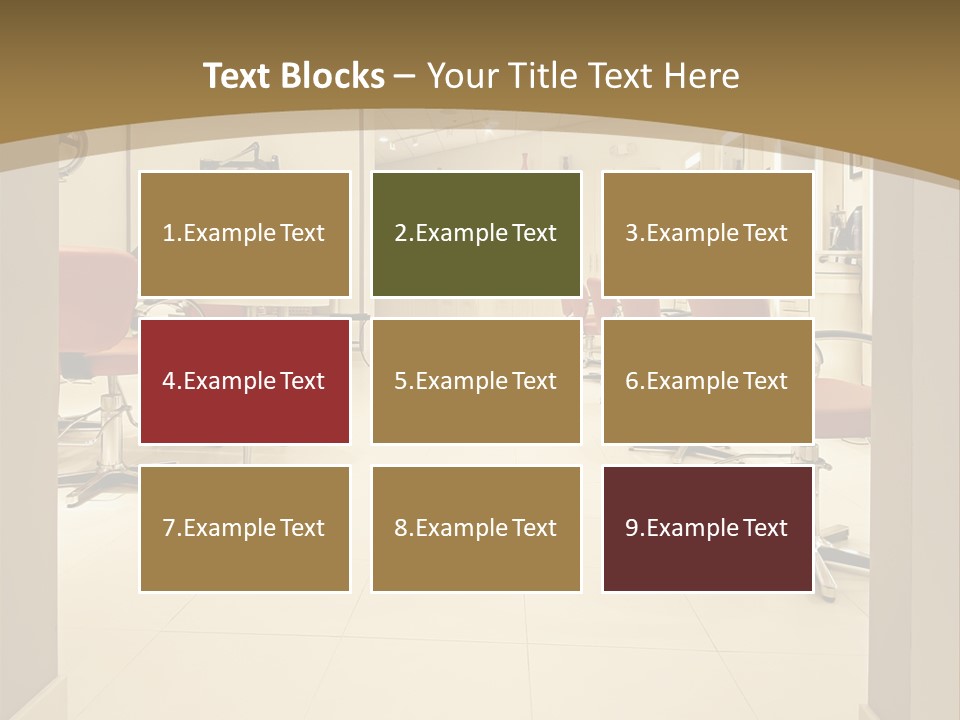 Interior Hairdressing Empty PowerPoint Template