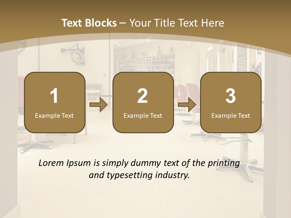 Interior Hairdressing Empty PowerPoint Template