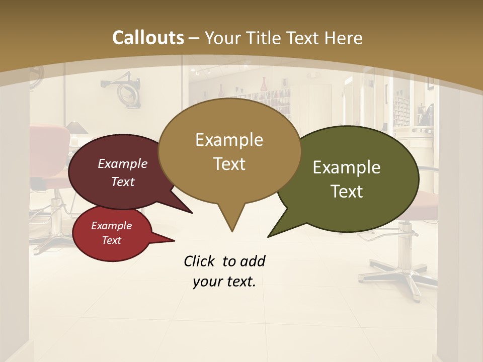 Interior Hairdressing Empty PowerPoint Template