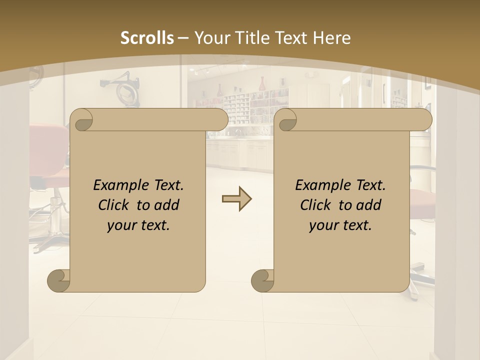 Interior Hairdressing Empty PowerPoint Template