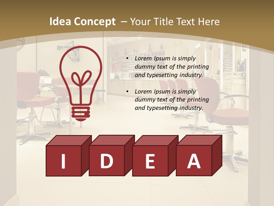 Interior Hairdressing Empty PowerPoint Template