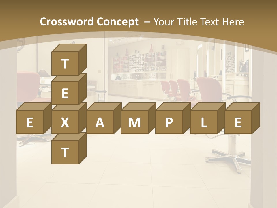 Interior Hairdressing Empty PowerPoint Template