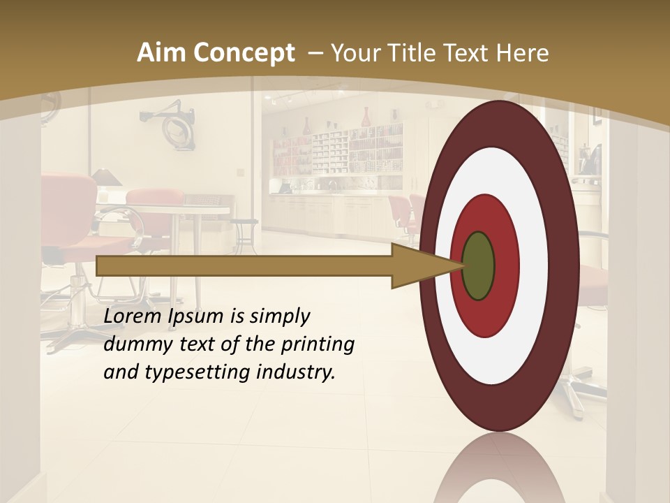 Interior Hairdressing Empty PowerPoint Template