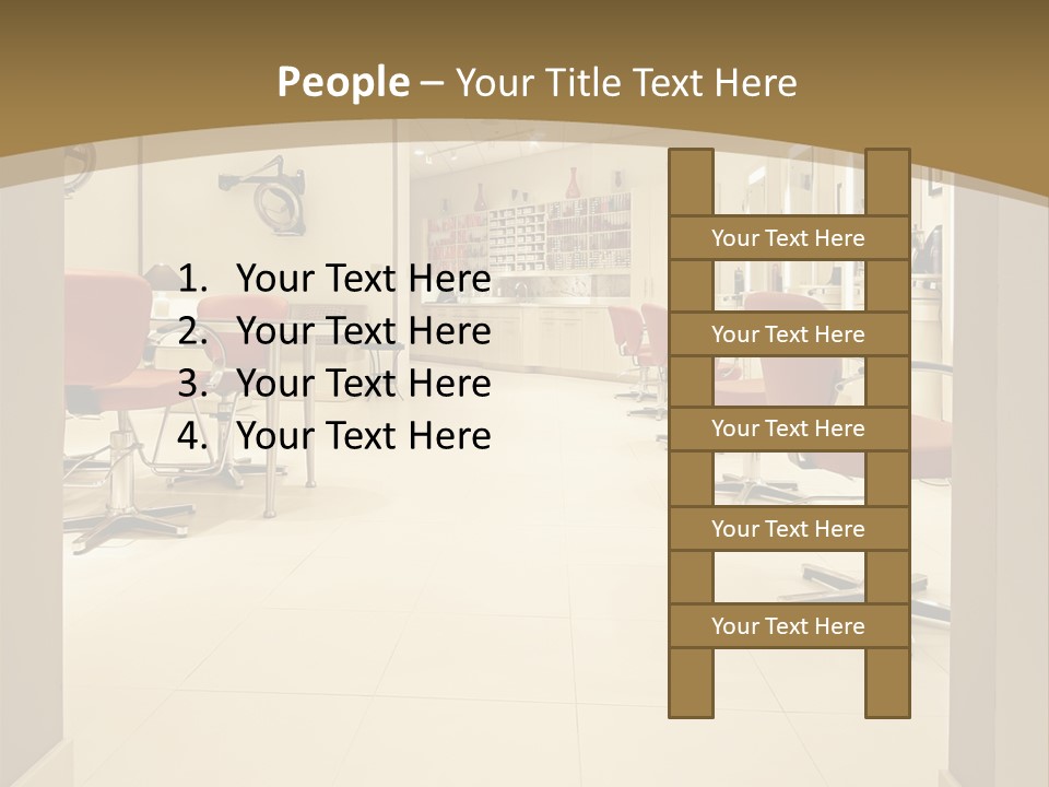 Interior Hairdressing Empty PowerPoint Template