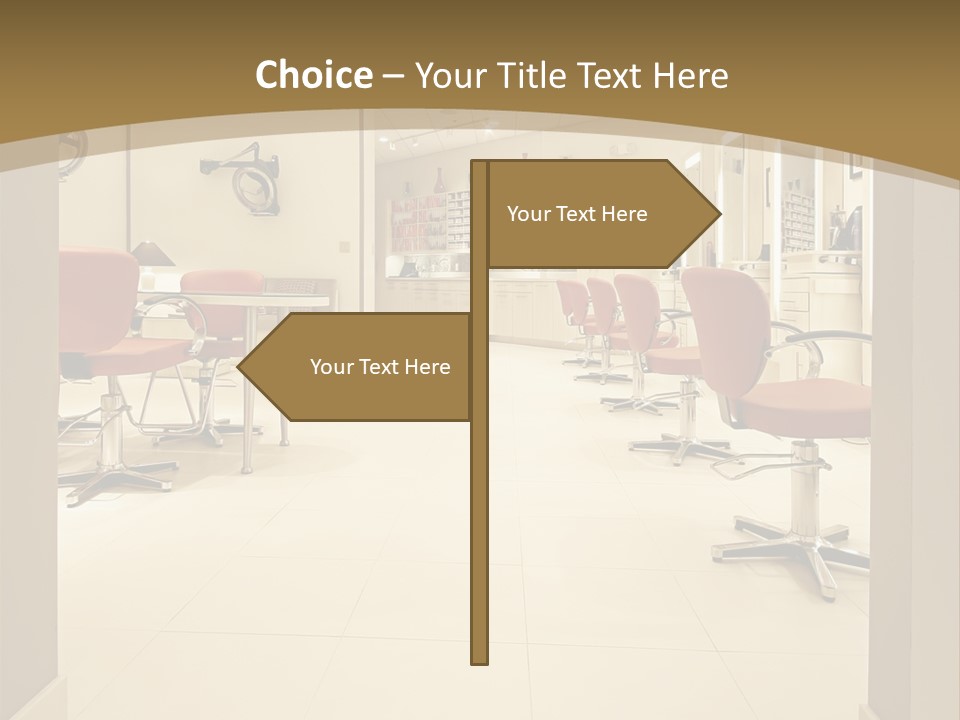Interior Hairdressing Empty PowerPoint Template