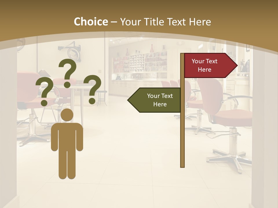 Interior Hairdressing Empty PowerPoint Template