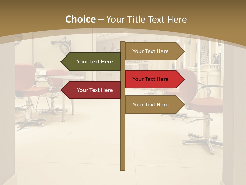 Interior Hairdressing Empty PowerPoint Template