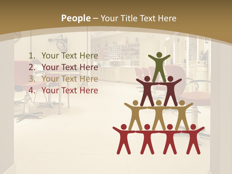 Interior Hairdressing Empty PowerPoint Template