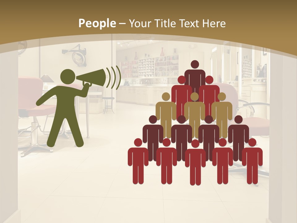 Interior Hairdressing Empty PowerPoint Template