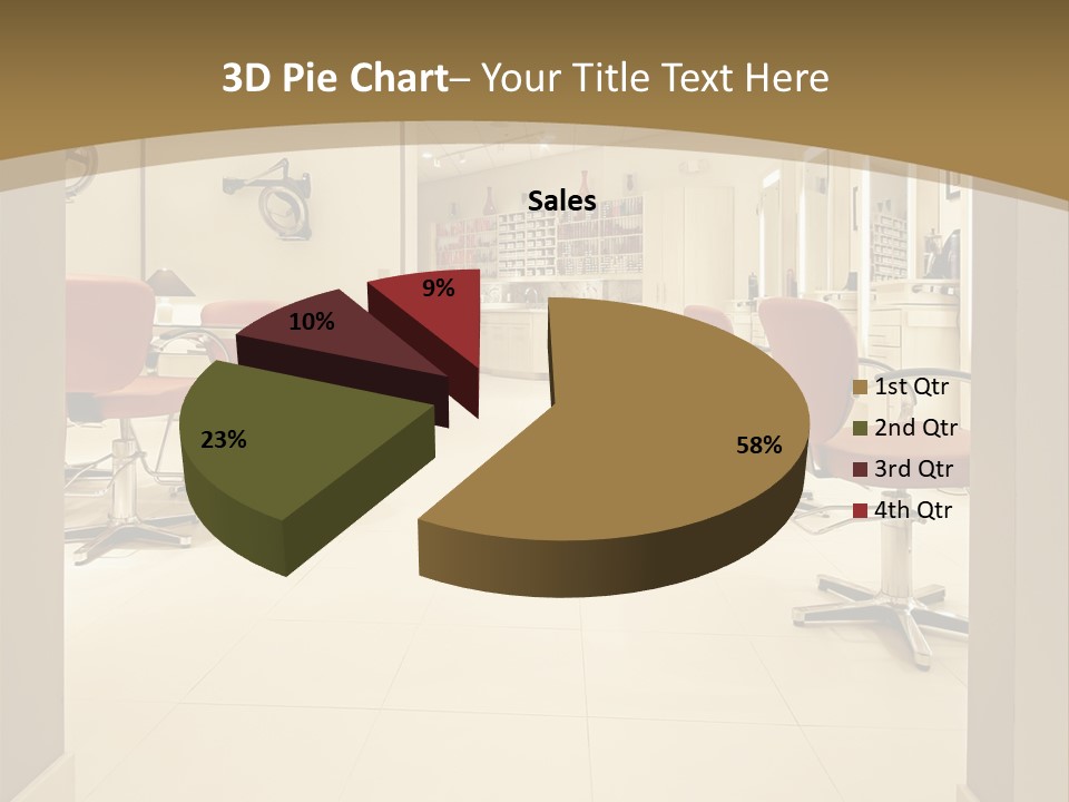 Interior Hairdressing Empty PowerPoint Template