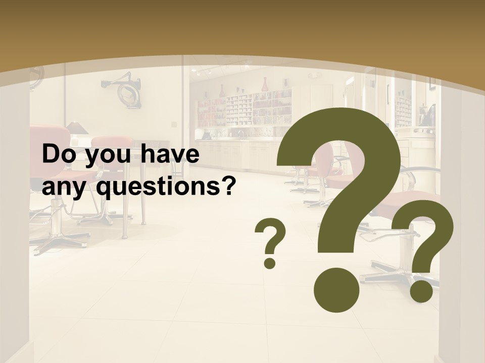 Interior Hairdressing Empty PowerPoint Template