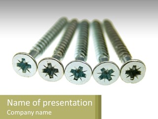 Silver Cross Woodscrew PowerPoint Template