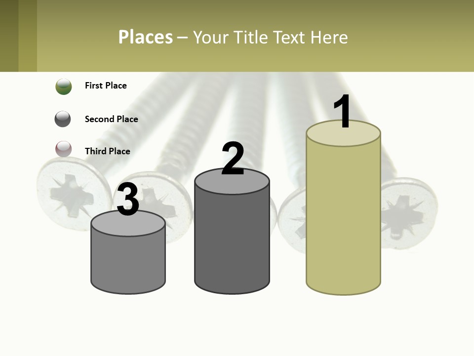 Silver Cross Woodscrew PowerPoint Template