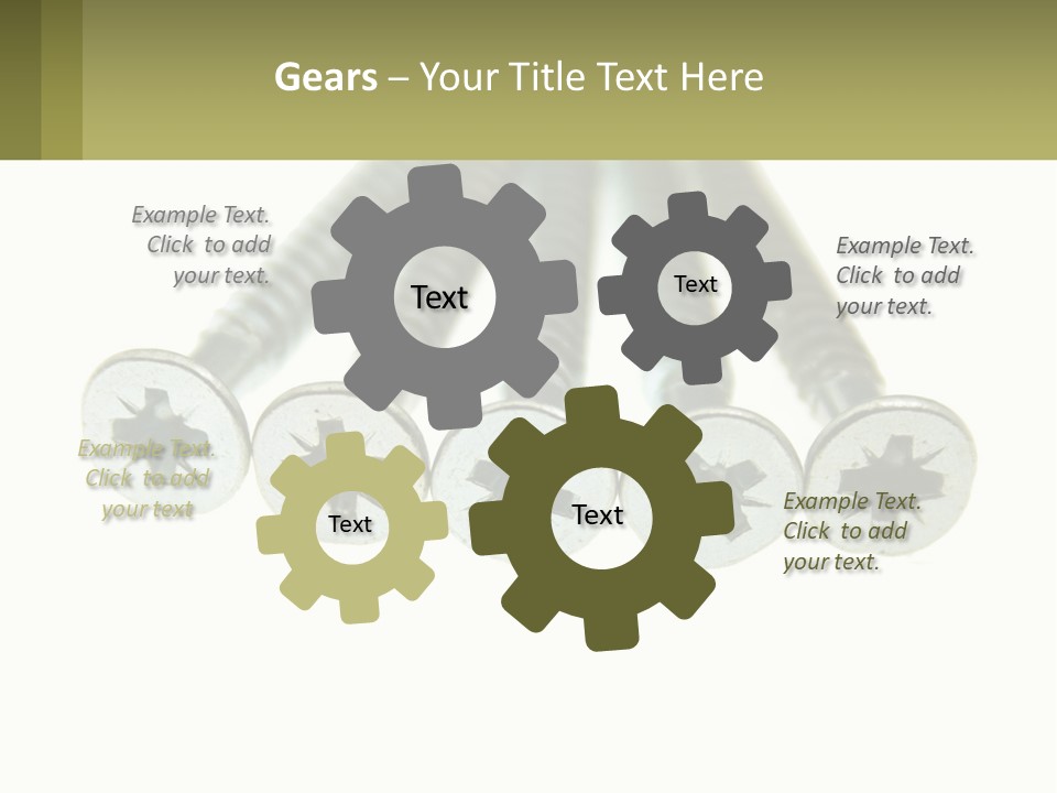 Silver Cross Woodscrew PowerPoint Template