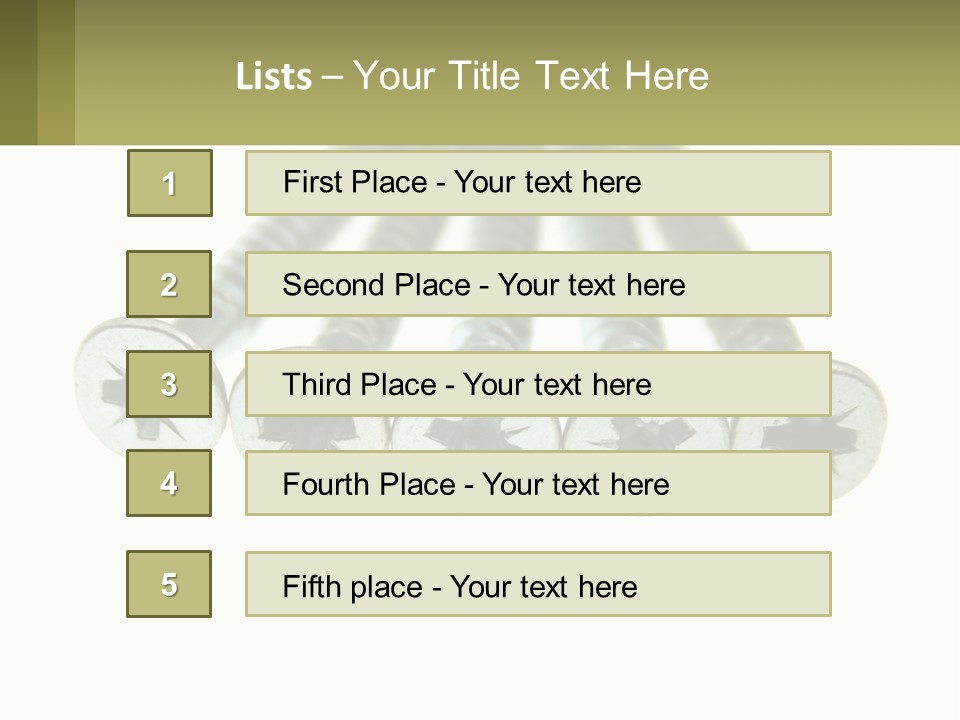 Silver Cross Woodscrew PowerPoint Template