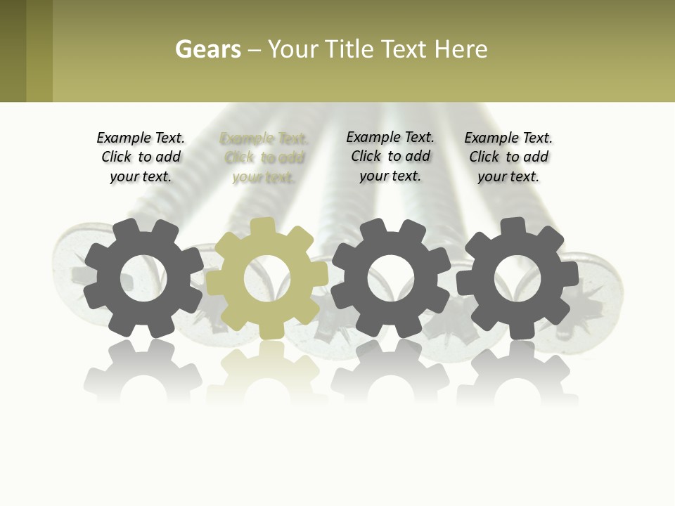 Silver Cross Woodscrew PowerPoint Template