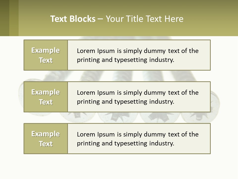 Silver Cross Woodscrew PowerPoint Template