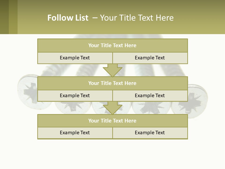 Silver Cross Woodscrew PowerPoint Template