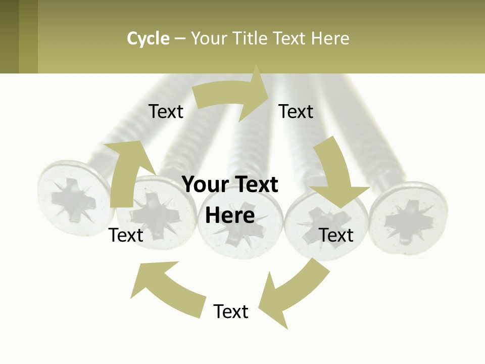 Silver Cross Woodscrew PowerPoint Template