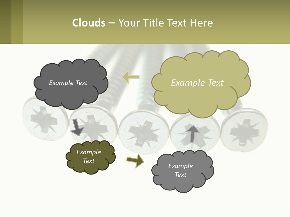 Silver Cross Woodscrew PowerPoint Template
