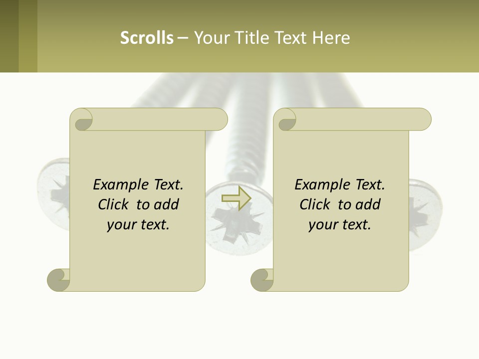 Silver Cross Woodscrew PowerPoint Template