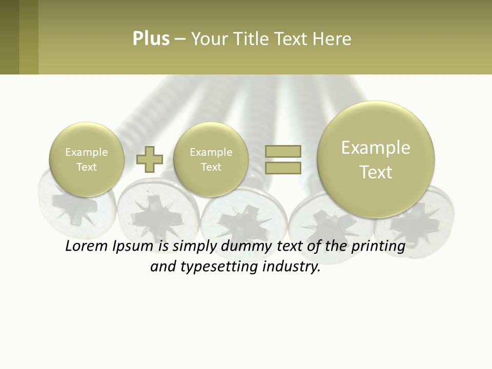 Silver Cross Woodscrew PowerPoint Template