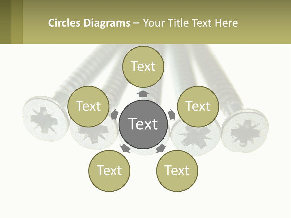 Silver Cross Woodscrew PowerPoint Template