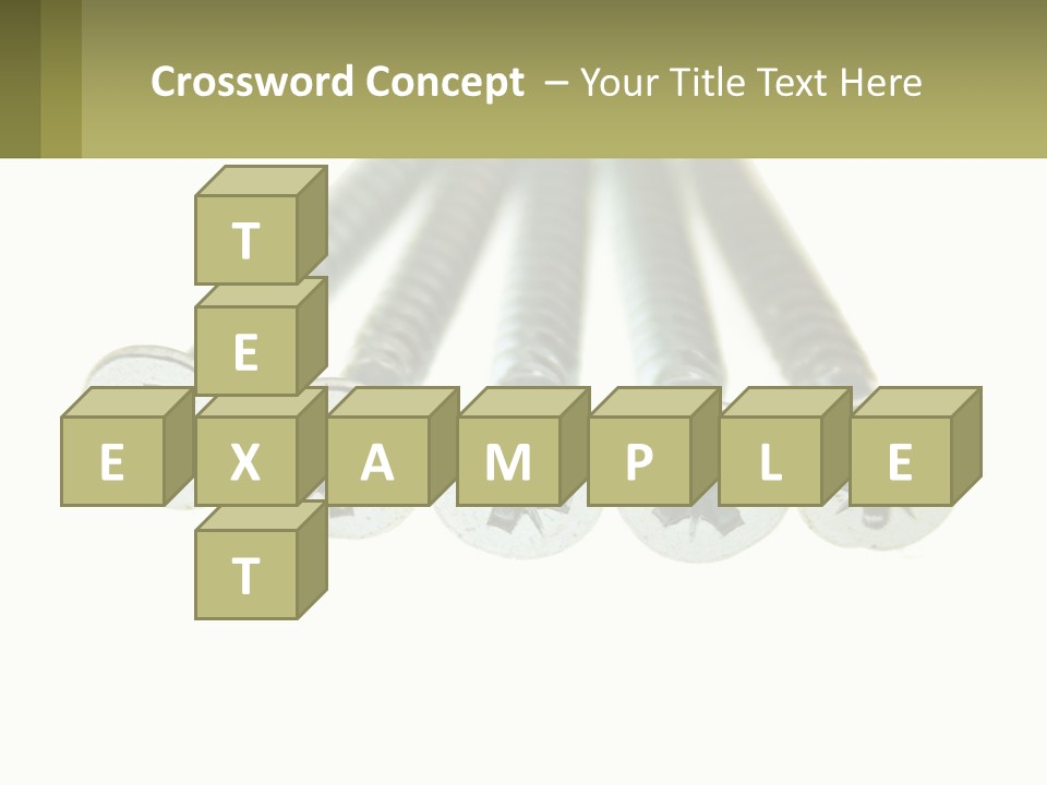 Silver Cross Woodscrew PowerPoint Template